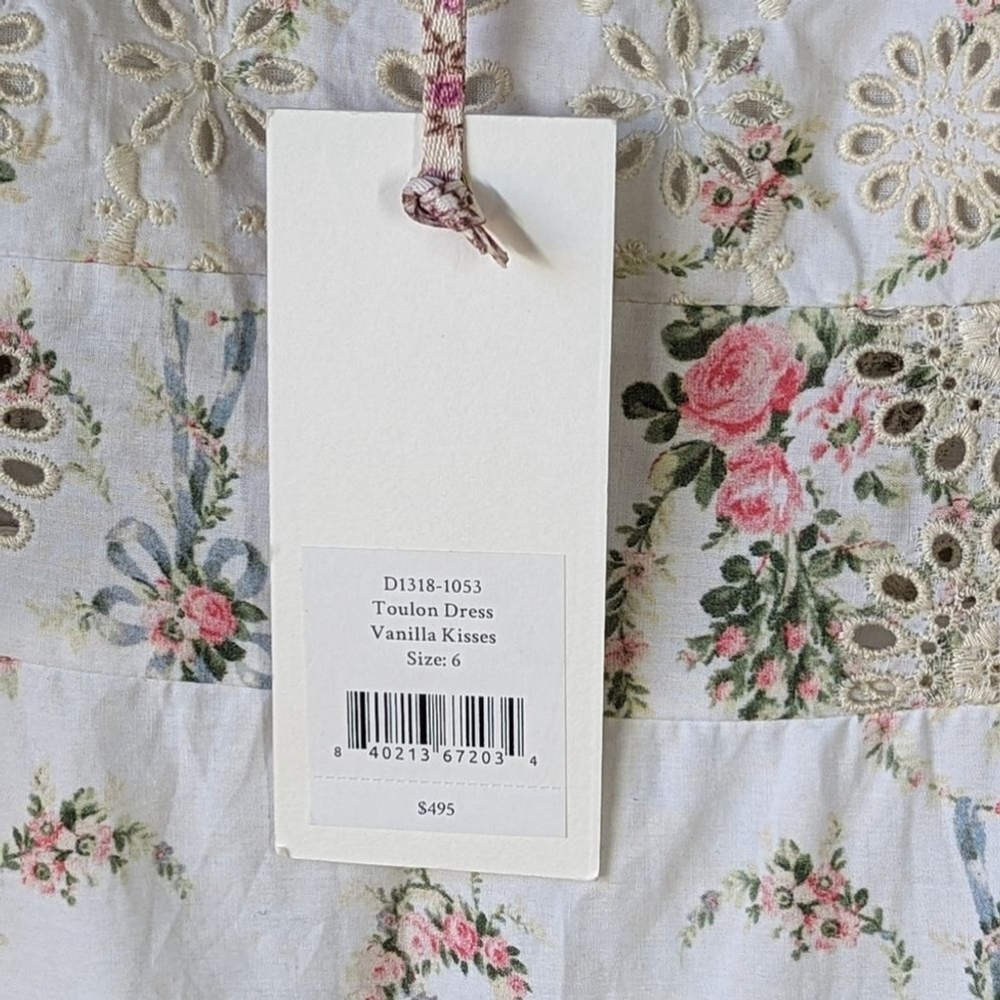 Loveshackfancy Cottage Floral Toulon Eyelet Dress NWT Sz 6 in Vanilla Ki… - Picture 10 of 16